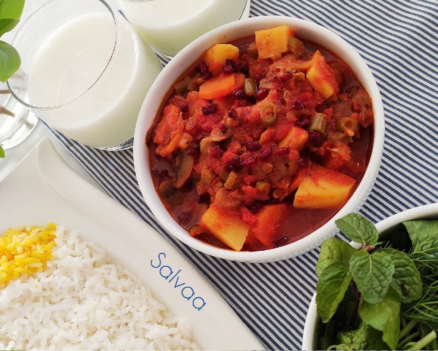 خورشت ساده سبزیجات