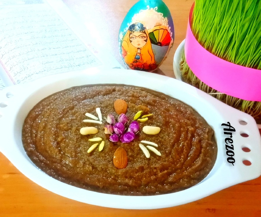 سمنو با آرد جوانه گندم