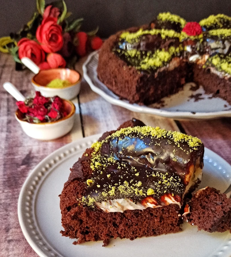 عکس تارت کیک شکلاتی مالاگا(کافی شاپی)