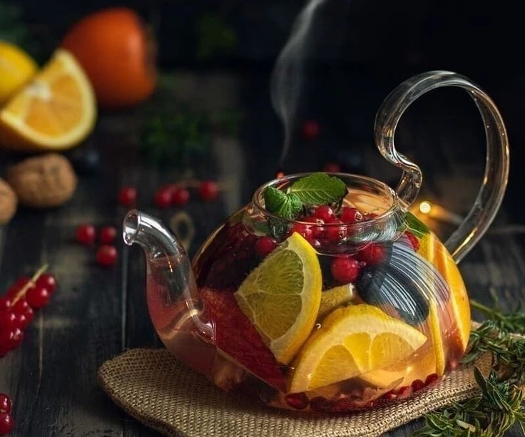 عکس چای میوه ای زمستونی