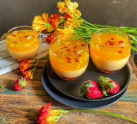 عکس طرز تهیه دسرکاستاردیاقوتی