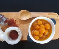 عکس طرز تهیه مربا آلو زعفرانی