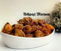 عکس طرز تهیه لقمه باقلوا دورنگ