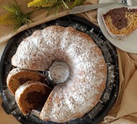 عکس طرز تهیه کیک ماربل کدو حلوایی