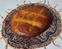 عکس طرز تهیه نان شیرمال زعفرانی
