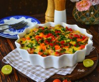 عکس طرز تهیه سوسیس و سیبزمینی