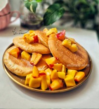 عکس طرز تهیه پنکیک ابری بدون روغن