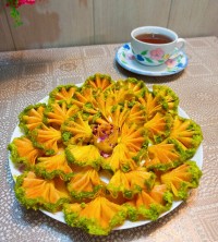 عکس طرز تهیه باقلوا بادبزنی