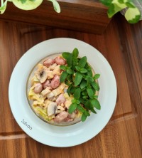 عکس طرز تهیه سالاد لوبیا با قارچ