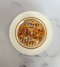 عکس طرز تهیه پاستا و فیله گریل شده