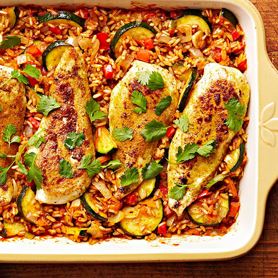 مرغ تندوری و برنج