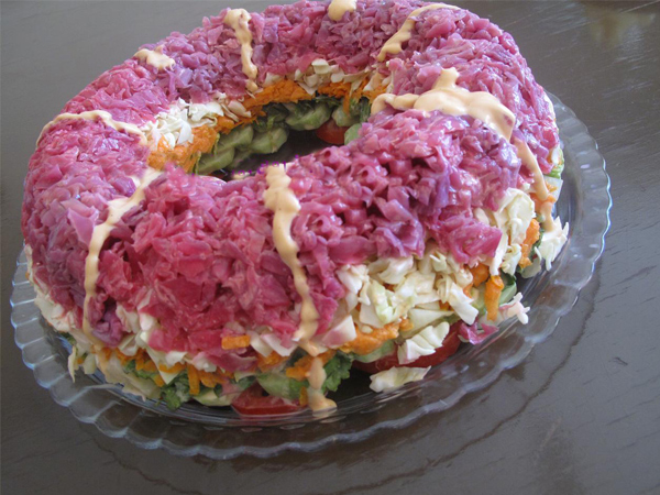 سالاد قالبی مخلوط کلم