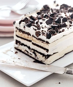 عکس کیک بستنی با چیپس شکلاتی