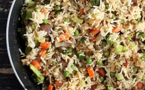 عکس برنج مخلوط با سبزیجات 