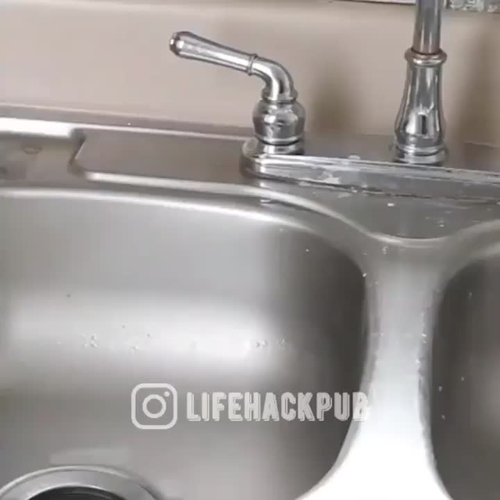 گریپ فروت و نمک سینک وسایل اشپزخانه خیلی تمیز کنید