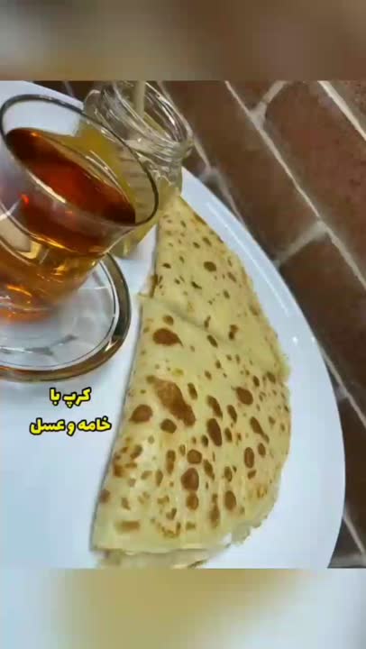 کرپ با خامه و عسل