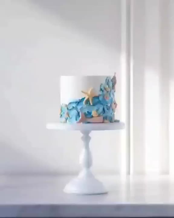 تزیین کیک تم دریایی