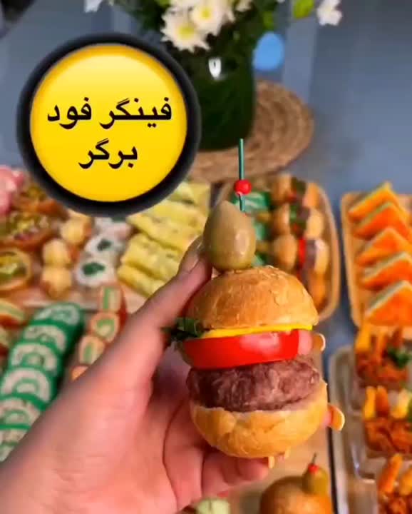 فینگر فود برگر گوشت]