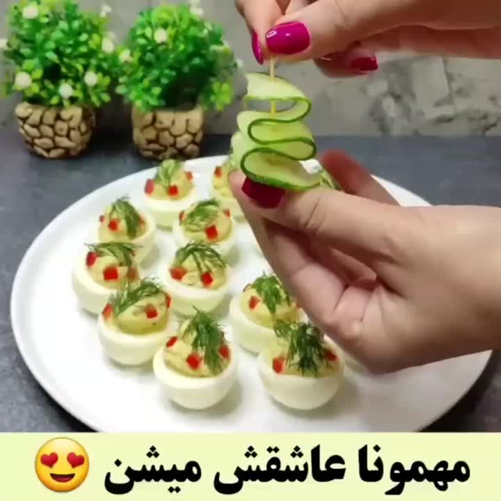 تزیین بسیار شیک با تخم مرغ