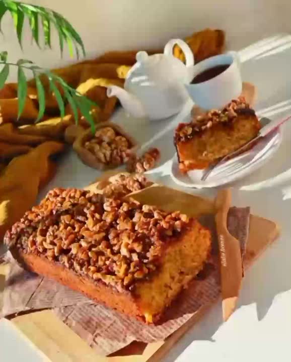 کیک گردویی کاراملی