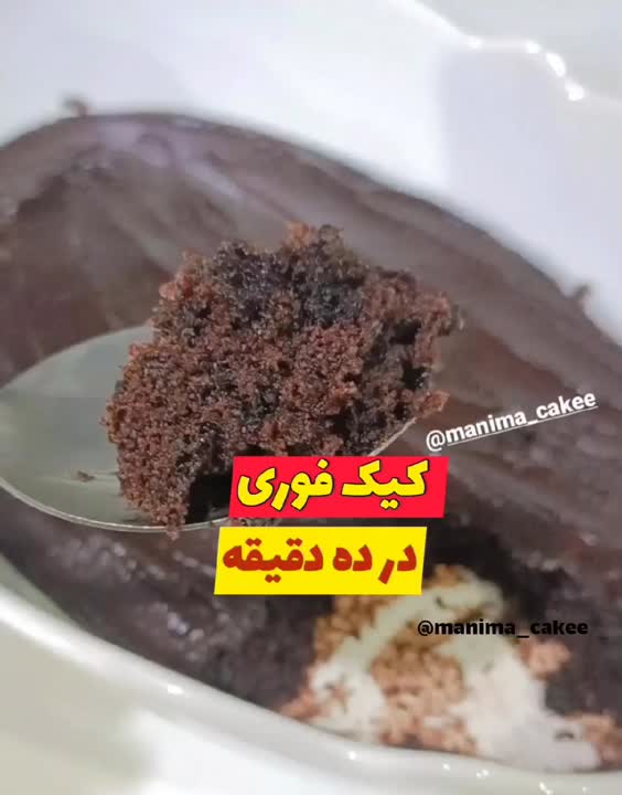 کیک شکلاتی فوری