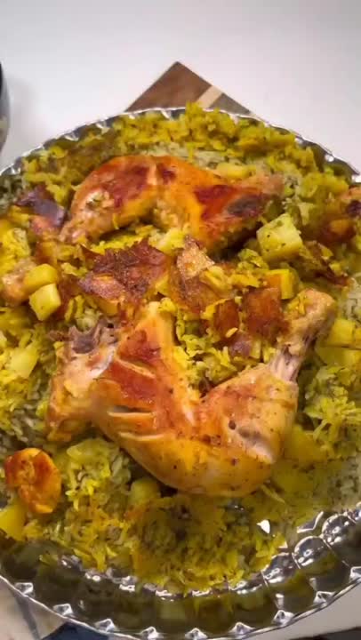 •ته انداز سبزی پلو با مرغ?