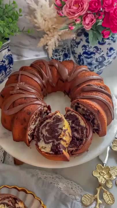 کیک زبرا یا ماربـل