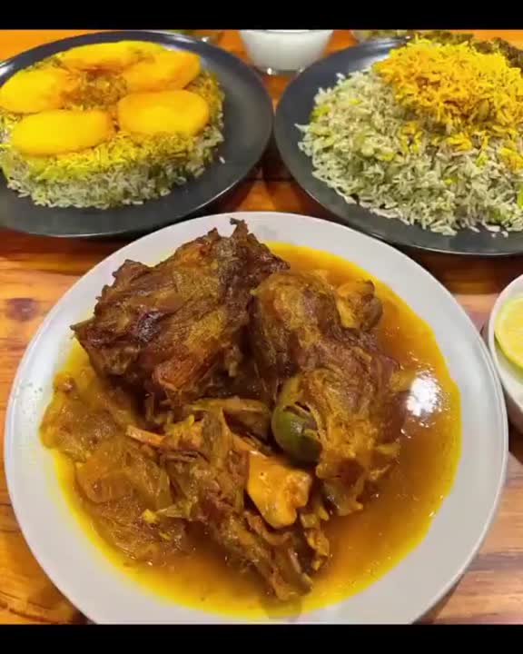 باقالی پلو با گوشت 