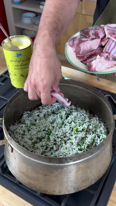 سبزی پلو سمنانی. 