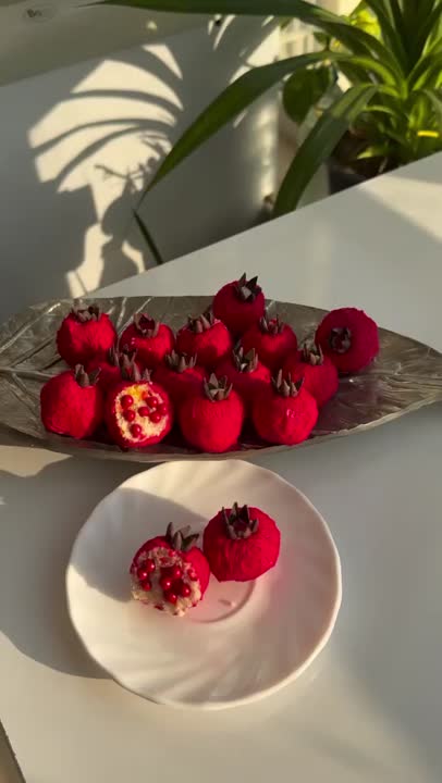 شیرینی انار بدون فر و همزن 