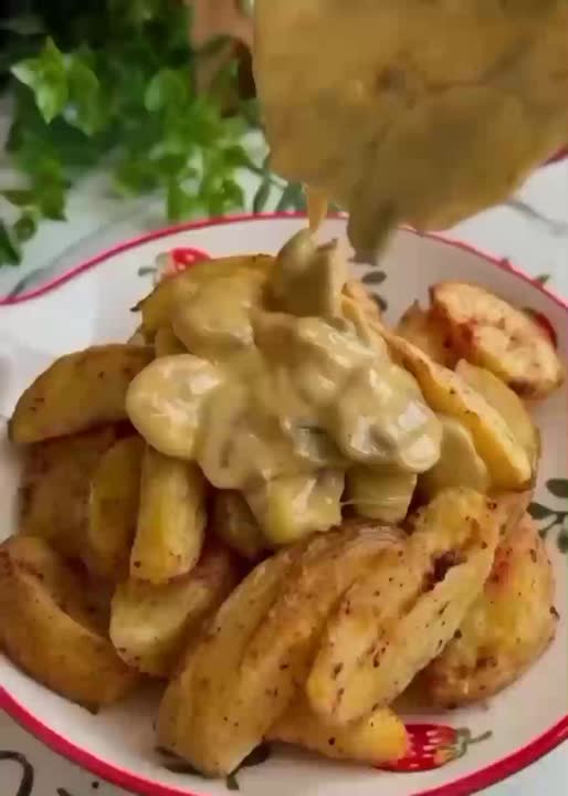 سیب زمینی با سس قارچ