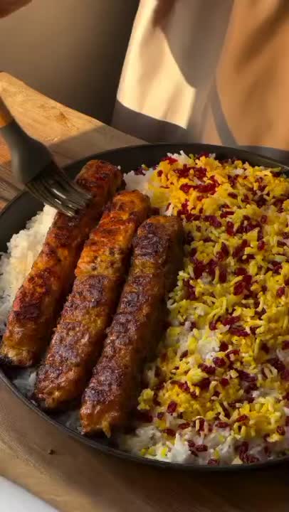 خوشمزه‌ترین کباب تابه‌ای دو رنگ