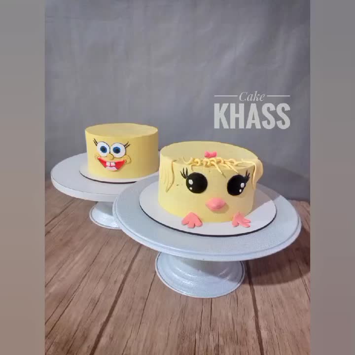 آموزش کیک جوجه و باب اسفنجی 