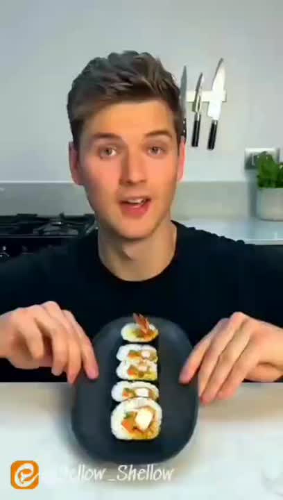 سوشی با میگو 