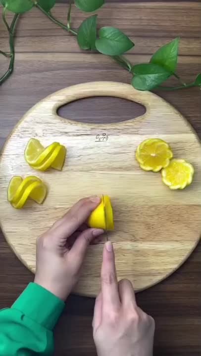 ? برش زیبای #لیمو برای دورچین غذا