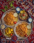 لوبیا پلو بدون گوشت