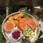 نخود پلو با مرغ زعفرانی