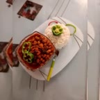 خوراک لوبیا با قارچ