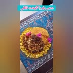 عدس پلو با گوشت قلقلی